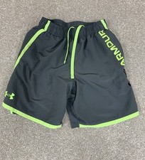 Under Armour Youth Grey And Yellow Shorts. Size M. Good Condition, Small Marks