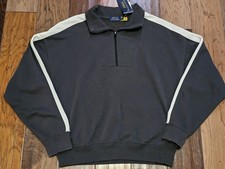 NWT Polo Ralph Lauren Women's Gray White Oversized 1/4 Zip Hoodie Pullover Pony