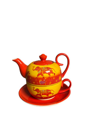 Jameson & Taylor Tea for one Set ''Elefanten'', 4teilig Kanne: 0,5 l, Tasse: 0,25