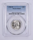 1960-D Washington Quarter MS65 PCGS Blue Label *1504