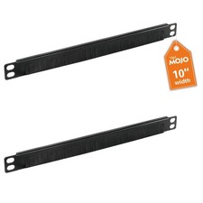 2 Pack 0.5U Cable Management Brush Panel 10 Inch Server Rack Organizer Black
