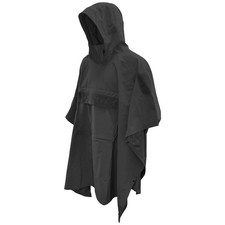 Hazard 4 Poncho Villa Smartskin Softshell Poncho Hooded Rain Festival Army Black