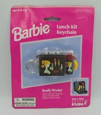 Barbie Basic Fun Classic Lunch Kit Keychain 1999 Mattel New in Original Pack