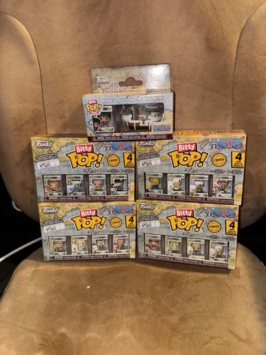 Funko Bitty Pop! One Piece Complete Set Of 16 Limited Edition Chase W/ Ride
