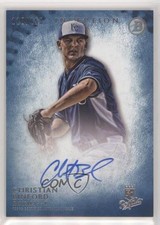 2015 Bowman Inception Prospect Blue 118/150 Christian Binford #PA-CB Auto a2v