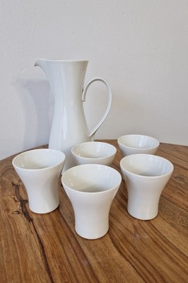 KPM Berlin Zeptermarke ''Krokus'' Weißporzellan Saft Service 6 Teile 50er RAR