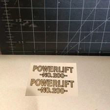 Tonka Power Lift No. 200 Fork Truck Replacement Decal Set 