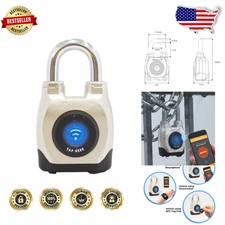 Durable Smart Padlock 4th Gen Waterproof Bluetooth NFC Keyless Commercial Grade