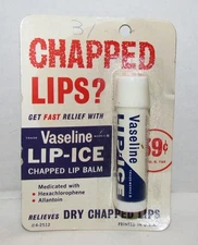 1960's Vaseline Lip-Ice Lip Balm in package