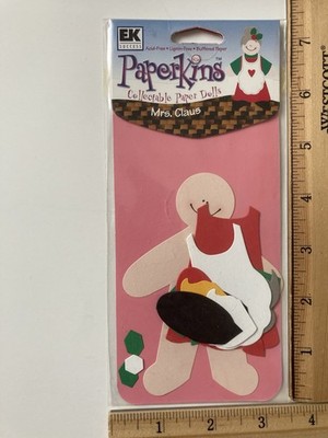 EK Success Brands Mrs Claus Paperkins Collectable Paper Dolls Embellishment