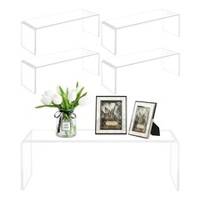 4 Pack Large Acrylic Display Stand,12'' x 4'' x 4'' Thickened Clear Rectangul...