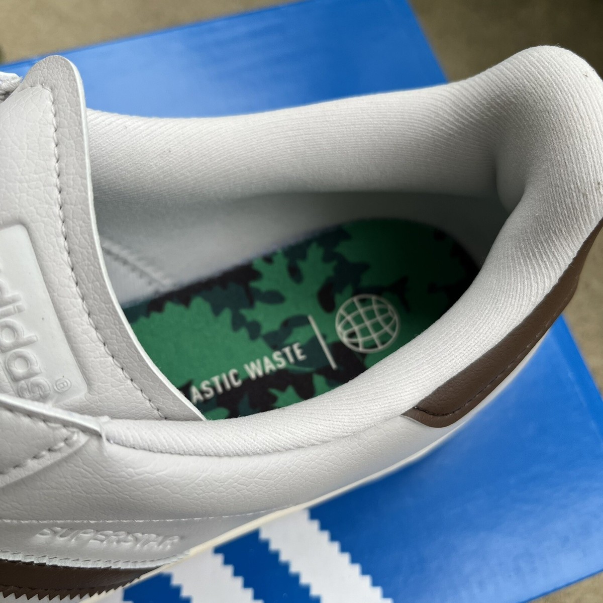 adidas Superstar Golf Sz 11.5 GREY BROWN Shoes ID9298 NEW! NWB adidas Superstar Golf Non-Dyed/Non-Dyed/Off White | Golf  main image 4