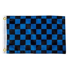 Black and Blue Checkered Flag 12x18 Inches - Perfect for UTV ATV SxS Boats Whips