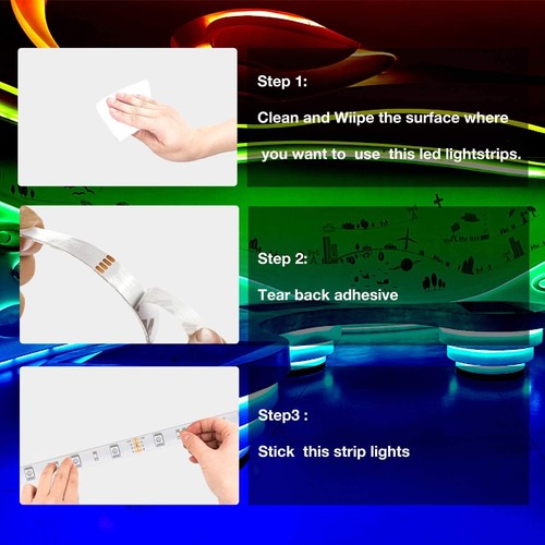 1-15M LED Stripe RGB TV Backlight Leiste Streifen 5050 USB Licht Band SMD 5V 12V - Picture 5 of 18