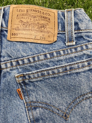 Vintage 90s Levi's 550 Orange Tab Jeans Size 9 24.5 - Picture 3 of 10