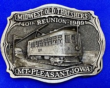 Electric Railway - Midwest Old Settlers And Threshers Assn Belt Buckle