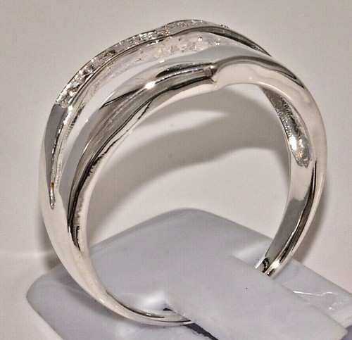 Sterling Silber 925 Ring filigran zierlich feminin Cirkonia Doppel Chevron - Bild 3 von 12