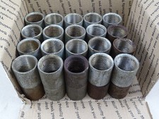 40 1-1/4 IN. NPT, 1.250" Steel Threaded Pipe Coupler, Galvanized Iron, USA
