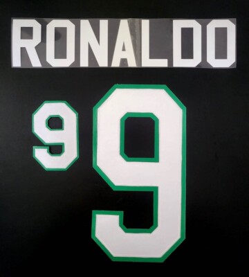 1997年ブラジル代表　ロナウド　Mサイズ Brazil 1997 Ronaldo Name Set Print Stitched Cloth With Plastic For