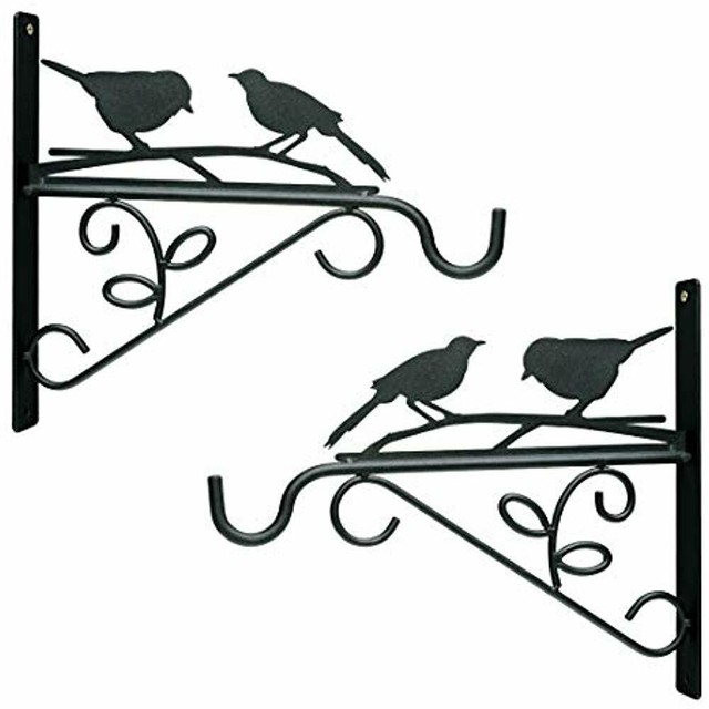 2 Pack 12 Inch Plant Bird Feeder Wind Chime Gutter Hook Hanger