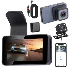 1080P Dual Lens Dash Cam Car Driving Recorder w/ Night Vision GPS WiFi APP
