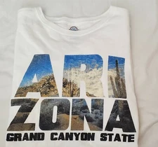 Arizona Grand Canyon State T-Shirt Size MEDIUM Unisex Delta Apparel White NWOT
