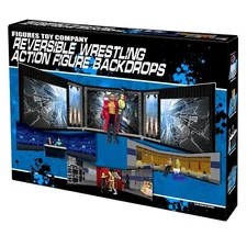 Reversible Wrestling Action Figure Backdrops For WWE & AEW Wrestling Figures