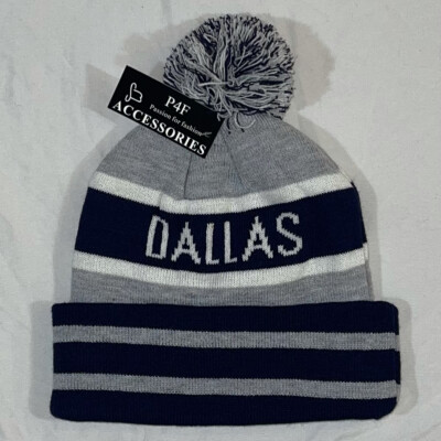 P4F Accessories Pom Pom Beanie Hat Dallas Football Cowboys Adult Unisex 2017D1