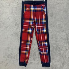 Tommy Hilfiger Tonal Argyle Sweatpants Joggers Plaid Red size l2/14 Boys