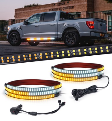 2PC 70'' Emergency Truck Strobe Lights Strip LED Running Board Warning Lights Bar