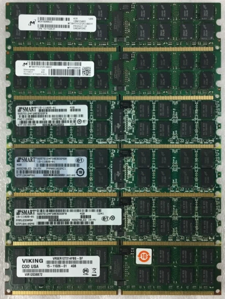 LOT OF 24x Cisco 8GB N7K-SUP1-8GBUPG N7K-SUP1 Upgrade DDR2 RAM Kit (2x4GB) - Image 3 of 4