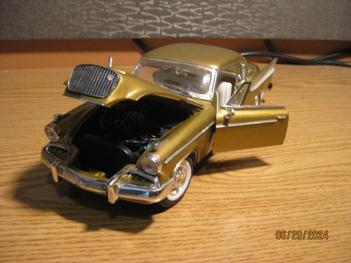 1/18 1957 STUDEBAKER GOLD(EN) HAWK, IN GOLD, BY ANSON , NO BOX - Picture 12 of 20