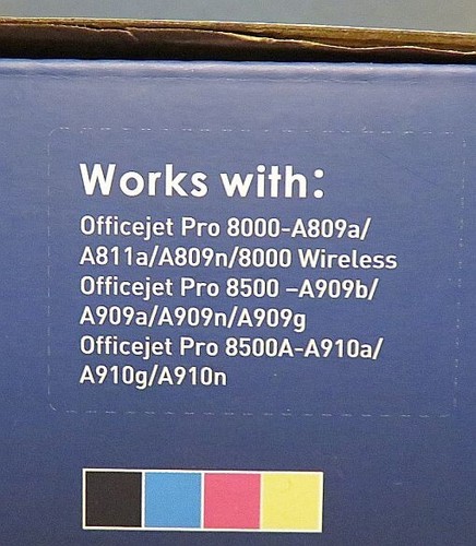 5 HP compatible 940XL replace ink cartridges-NEW in wrap-COLORs only (NO black!) - Picture 3 of 4