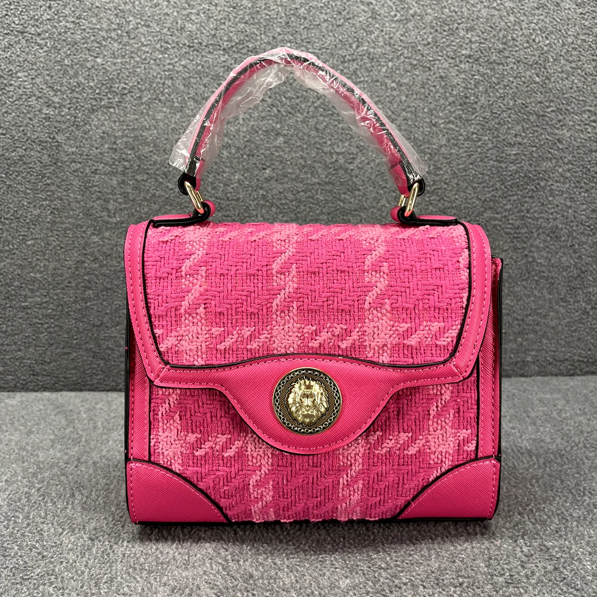 ALDO Mini Purse Top Handel Crossbody Bag Pink Tweed Handbag eBay