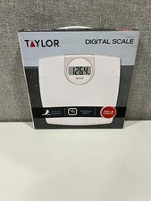 TAYLOR Digital Bathroom Scale White Textured Finish 702940133 New