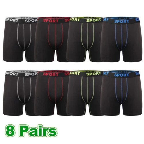 Mens 4/8 Pack Comfort Flex Boxer Briefs Fit Ultra Soft Bamboo Fiber Stretch Wick - Picture 23 of 28