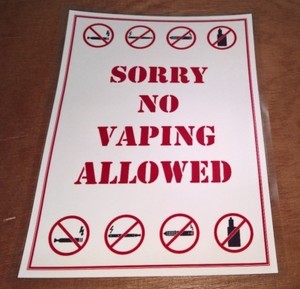 Large A3 laminated signs with 2 sticky 