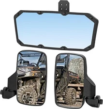 UTV Side Mirrors+Center Mirror For Polaris Ranger 500/570/900/1000 XP 2017-2025
