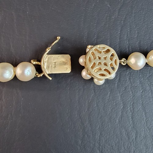 Vintage 14K Gold & Ruby Stones with Pearls Clasp for Strand Of Pearls - Picture 5 of 8