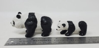 Panda & Cub Animal Figures 3.5'' Realistic