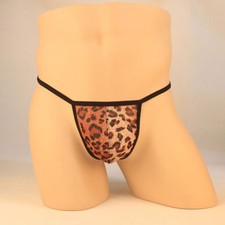 STRING SLIP LÉOPARD M L SEXY HOMME THONG UNDERWEAR MEN MAN UOMO LEOPARDO D06D8