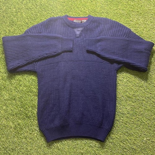 Vintage 90s Sweater Graphix “3XL” Navy Knit Sweater READ DESC - Picture 2 of 4