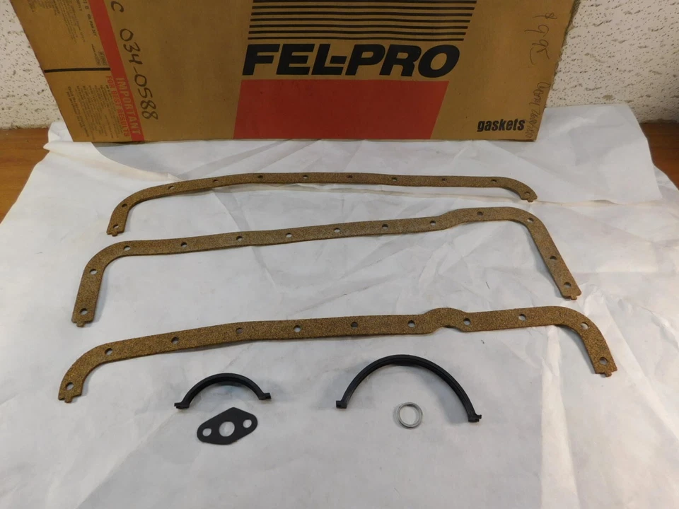 Junta do cárter da panela de óleo para FORD MERCURY Pinto Capri V6 1974-1986 Felpro & Elring - Imagem 2 de 4