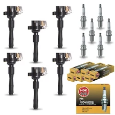 6 Ignition Coil & 6 NGK Platinum Spark Plug for BMW 96-00 328i 96-99 328is 2.8L