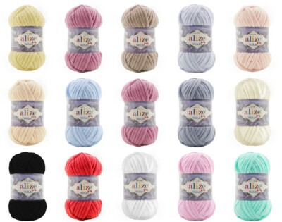 ALIZE VELLUTO Wolle Chenille Garn chunky samtig viele Farben 100g XL Farben