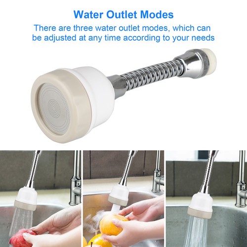 Beweglicher Küchenarmaturkopf 360° drehbar Wasserhahn Wasserspar Filter Sprüher Heiß - Bild 2 von 8