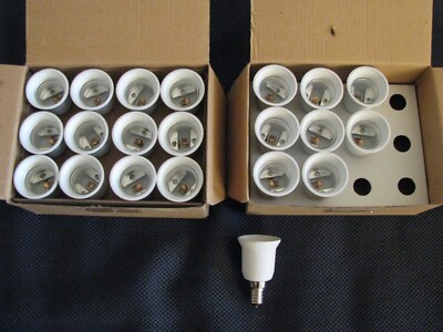 Nr.6 21X E14 to E27 Base Screw Light Lamp Bulb Holder Adapter Socket Converter