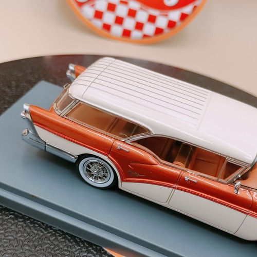 NEO 1/43 Buick Century Caballero 1957 Orange Copper Met Ivory resin model 44065 - Picture 14 of 22