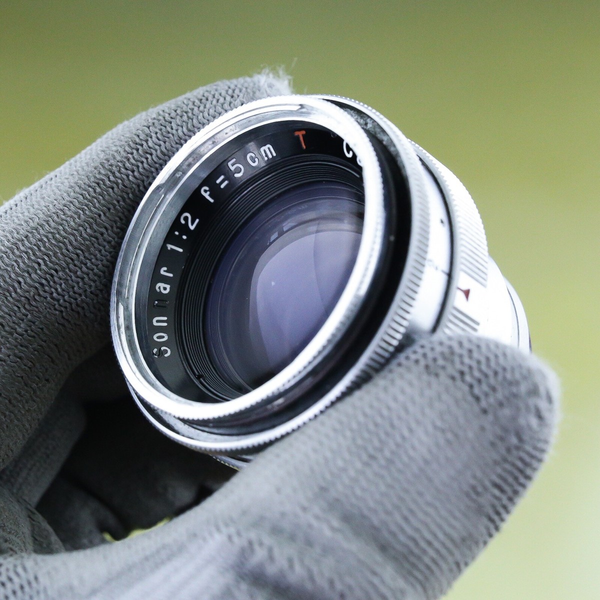 Contax RF bayonet Sonnar 2 / 5 cm chrom, red T Carl Zeiss Contax RF bayonet Sonnar 2 / 5 cm chrom, red T Carl Zeiss