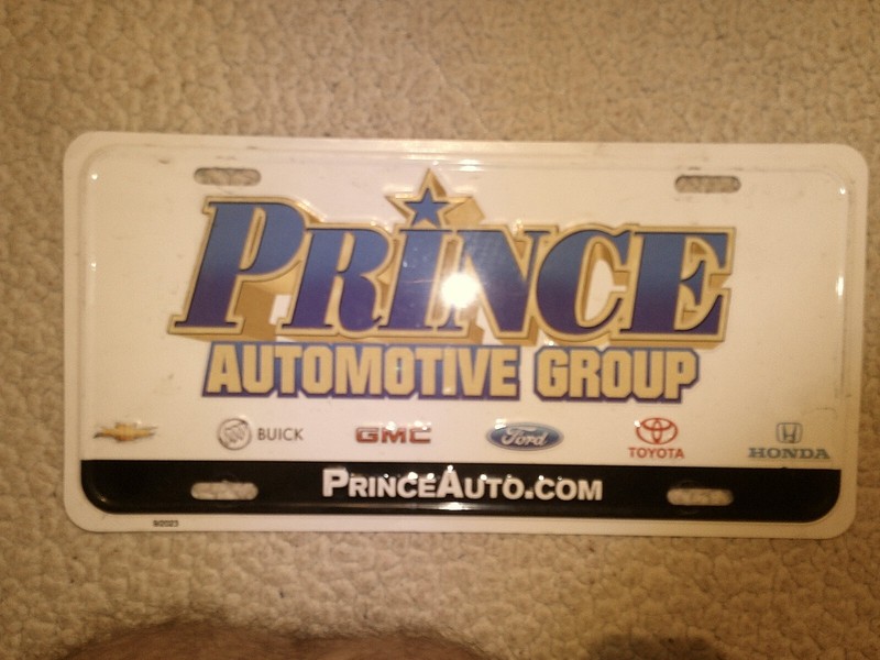 Prince Automotive License Plate